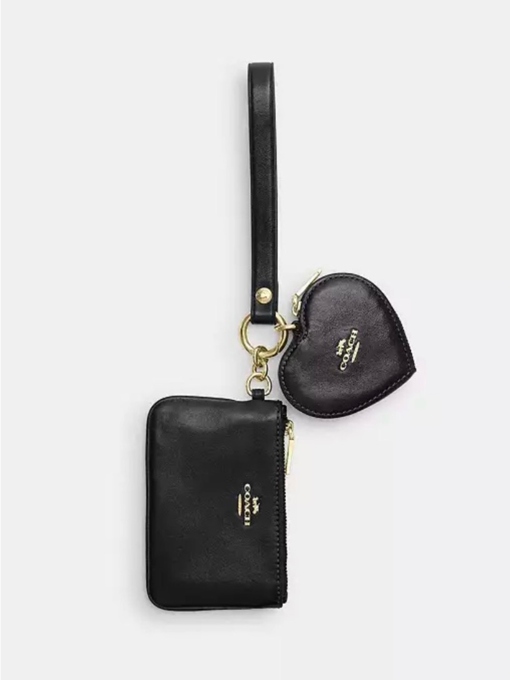 ♥️New Coach Wristlet And Heart Pouch